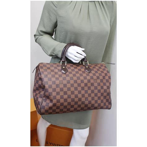 louis vuitton damier bag canvas speedy 35 black